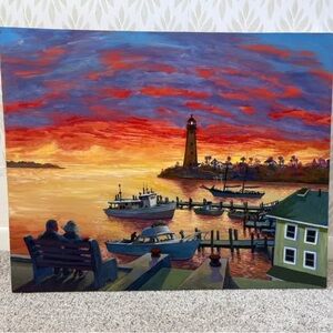 Sunset Harbor Canvas Art